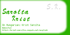 sarolta krist business card